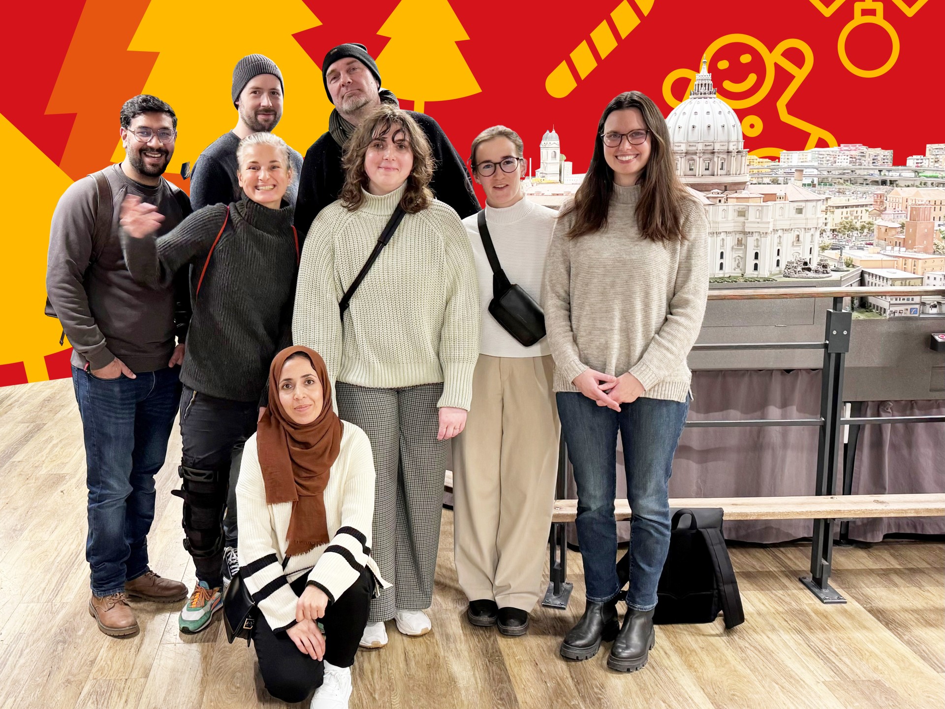 Das SCHOKO-Team bei der Weihnachtsfeier