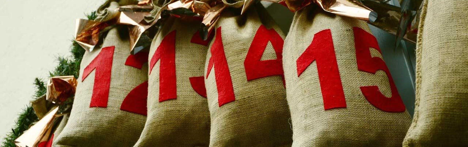 SCHOKOLADENSEITE.net Digitaler Adventskalender 2021 - Säckchen mit Nummern