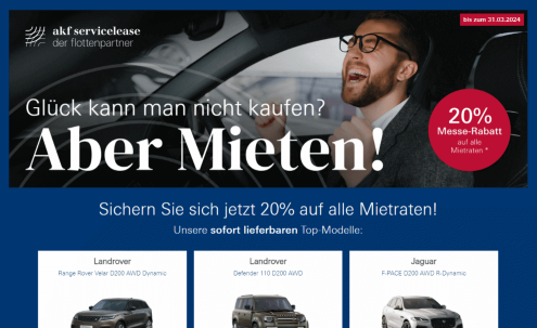Screenshot der akf servicelease
