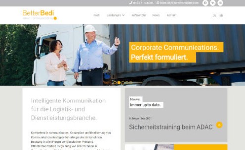 Desktop-Screenshot Wordpress Webseite für BetterBedi von SCHOKOLADENSEITE.net