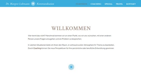 Desktop-Screenshot Webdesign für Magret Lohmann von SCHOKOLADENSEITE.net
