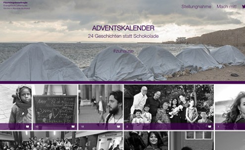Desktop-Screenshot Webdesign für Seenotrettung Online Adventskalender 2020 von SCHOKOLADENSEITE.net