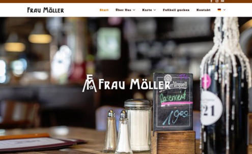 Desktop-Screenshot Webdesign für Frau Möller von SCHOKOLADENSEITE.net