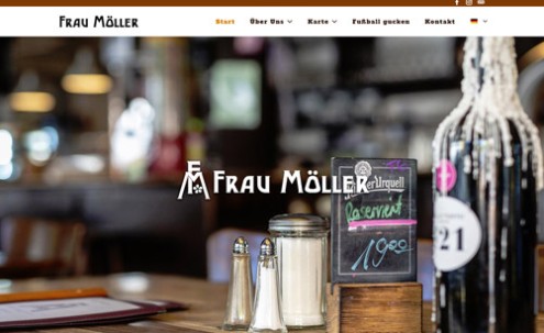 Desktop-Screenshot Webdesign für Frau Möller von SCHOKOLADENSEITE.net