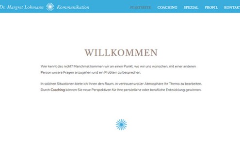 Desktop-Screenshot Webdesign für Magret Lohmann von SCHOKOLADENSEITE.net