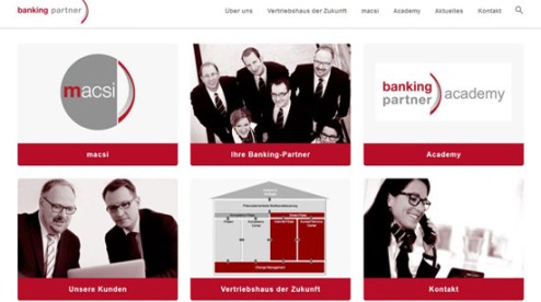 Desktop-Screenshot Wordpress Webseite für Banking Partner von SCHOKOLADENSEITE.net