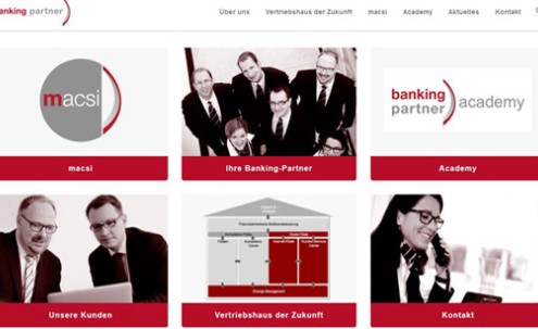 Desktop-Screenshot Wordpress Webseite für Banking Partner von SCHOKOLADENSEITE.net