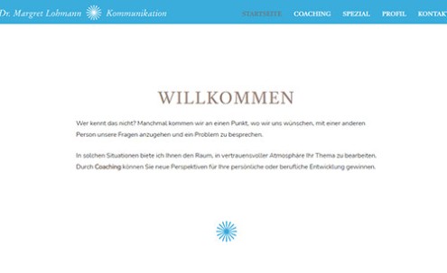 Desktop-Screenshot Webdesign für Magret Lohmann von SCHOKOLADENSEITE.net