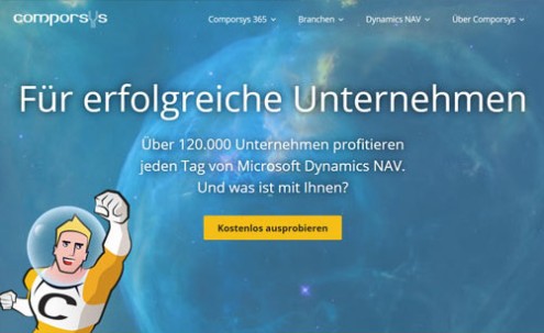 Desktop-Screenshot Webdesign für comporsys von SCHOKOLADENSEITE.net