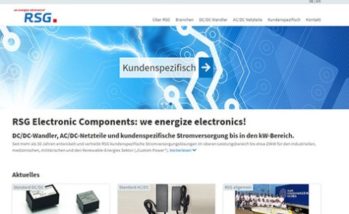 Desktop-Screenshot Webdesign für RSG von SCHOKOLADENSEITE.net