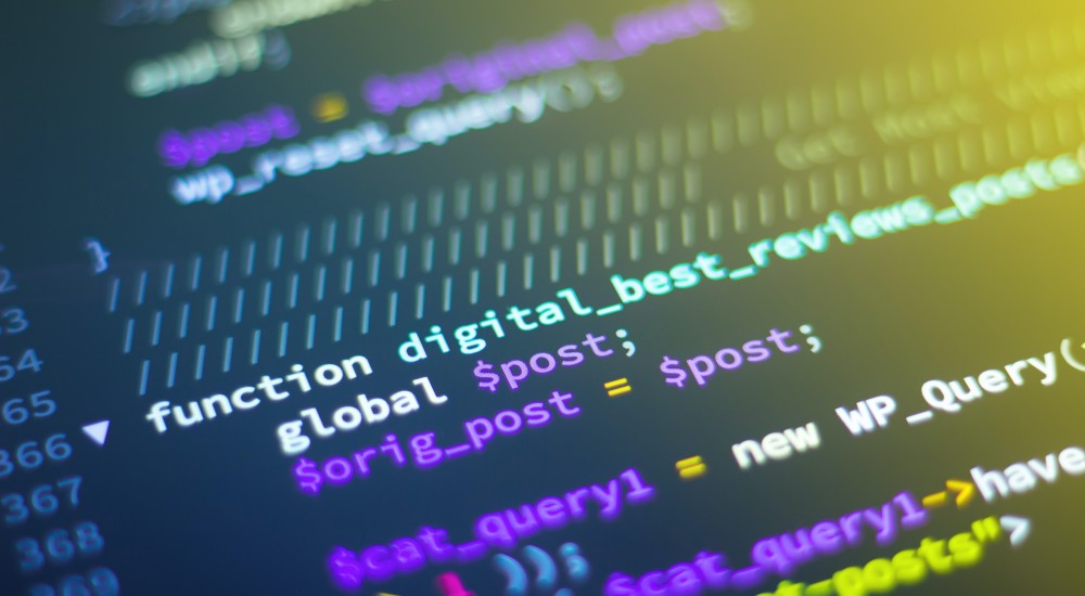 Codezeilen in einem Texteditor